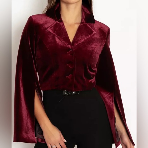 Blackmilk Some Velvet Morning Cropped Jacket - Picture 2 of 7